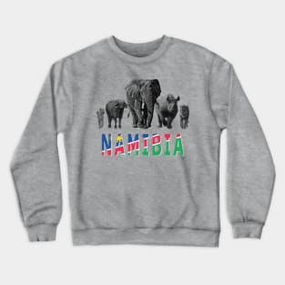 Namibia Wildlife Big Five for Namibia Safari Fans Crewneck Sweatshirt